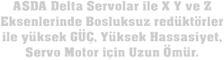 ASDA Delta Servolar ile X Y ve Z Eksenlerinde Bosluksuz redktrler ile yksek G, Yksek Hassasiyet, Servo Motor iin Uzun mr.